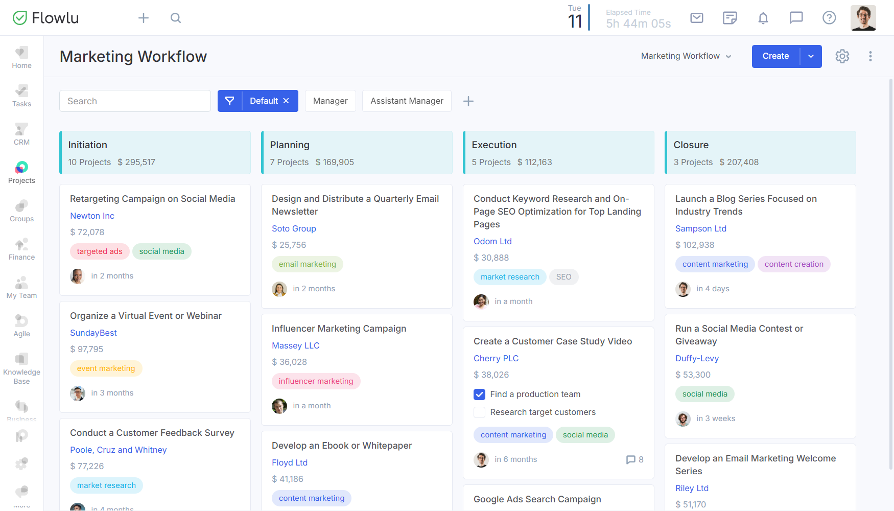 Flowlu - El Mejor Software de Gestión de Proyectos para Equipos de Marketing